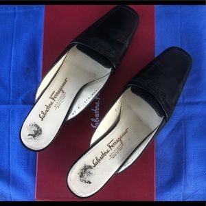 Salvatorre Ferragamo, Pre loved mules, black.